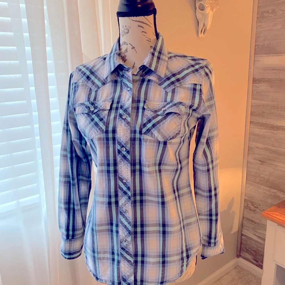 Cumberland outfitters size small western roper bilgy button snap